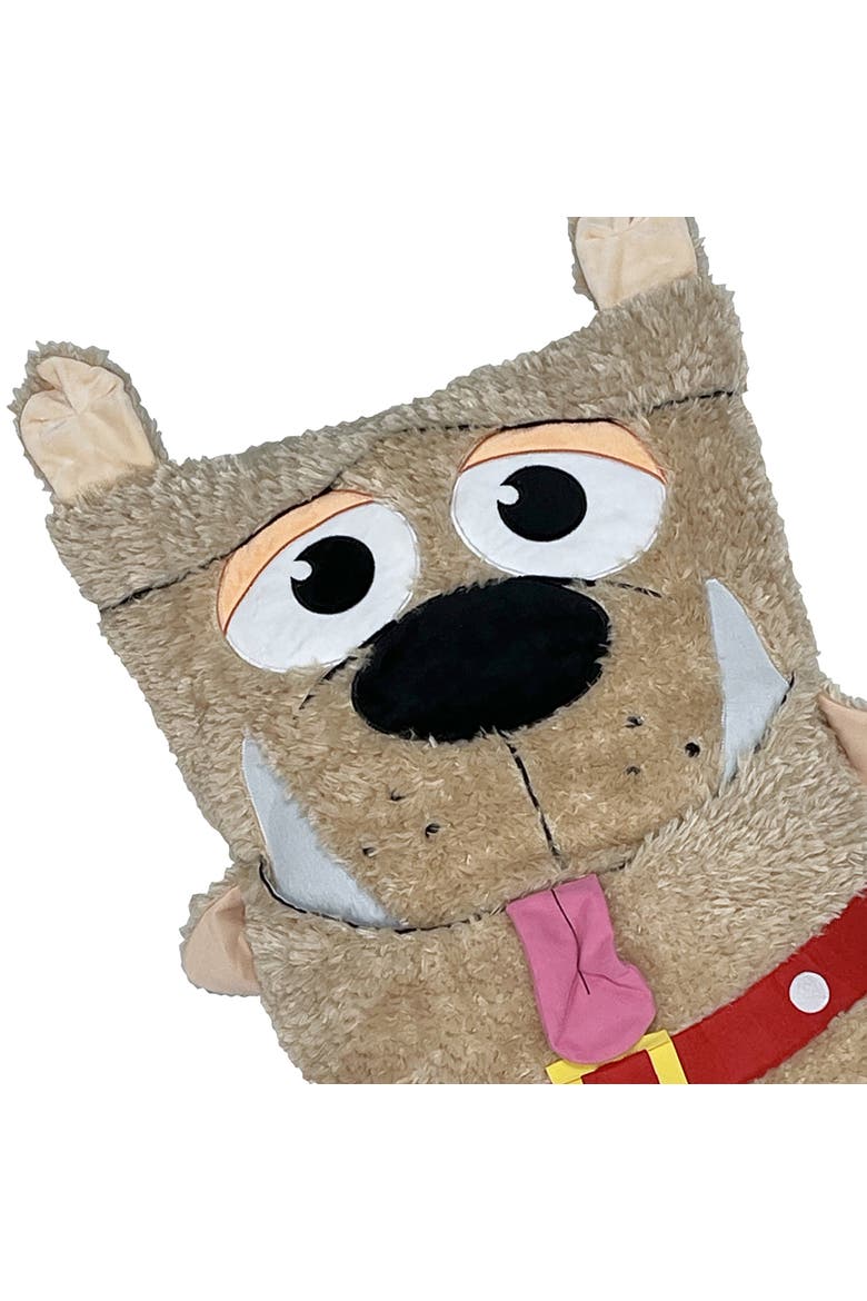 Dog Brown Plush Pillow Cover, Soft Huggable Animal Character, Alternate, color, Multicolored