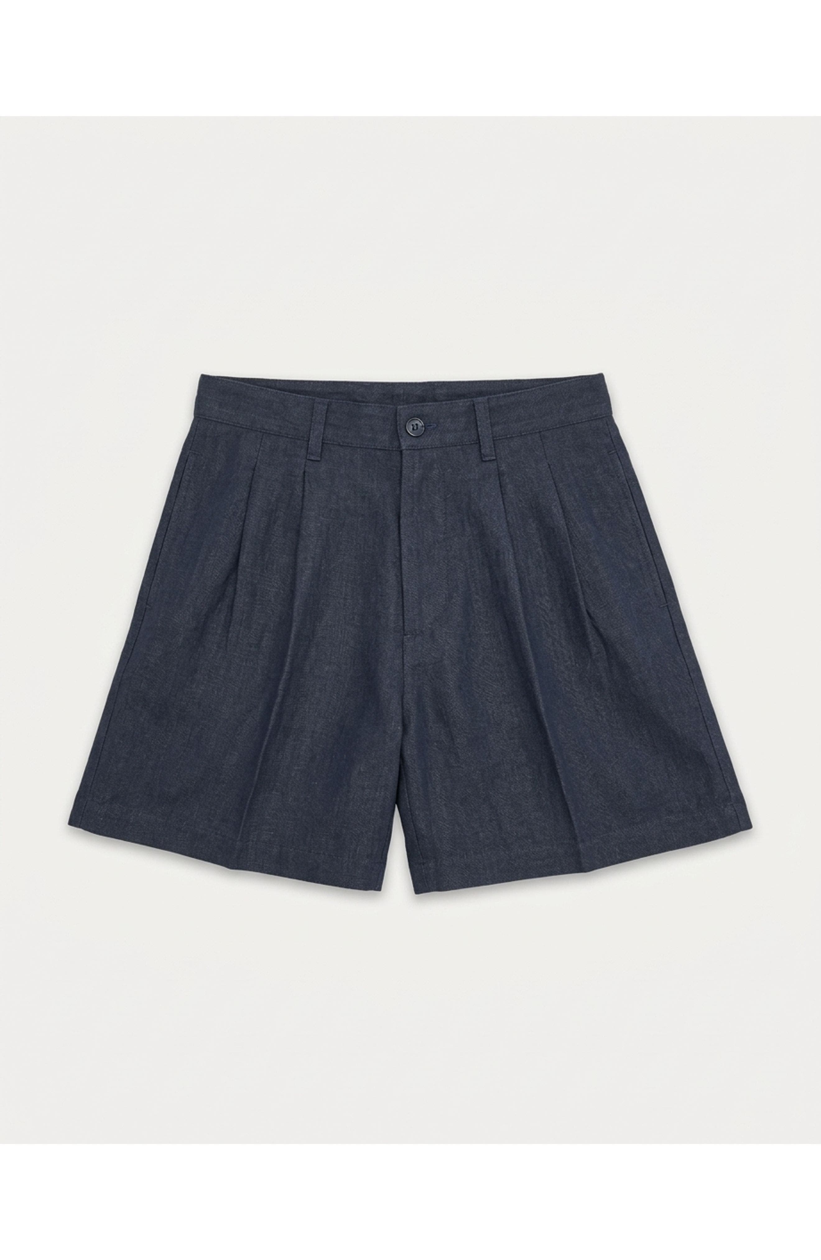 NY Pleated Linen Bermuda Shorts - image 3