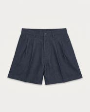 Fortela NY Pleated Linen Bermuda Shorts