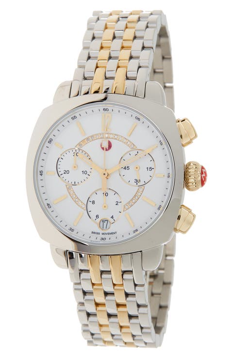 Women's Ascalon Diamond Two-Tone Bracelet Watch, 34mm x 41mm - 0.05 ctw