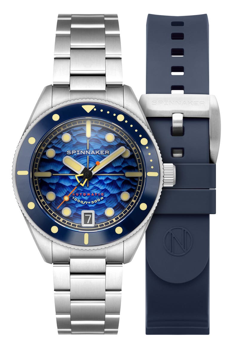 Challenger Automatic Bracelet Watch, 42mm, Main, color, BLUE