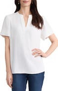 Jones New York Short Sleeve Woven Shirt