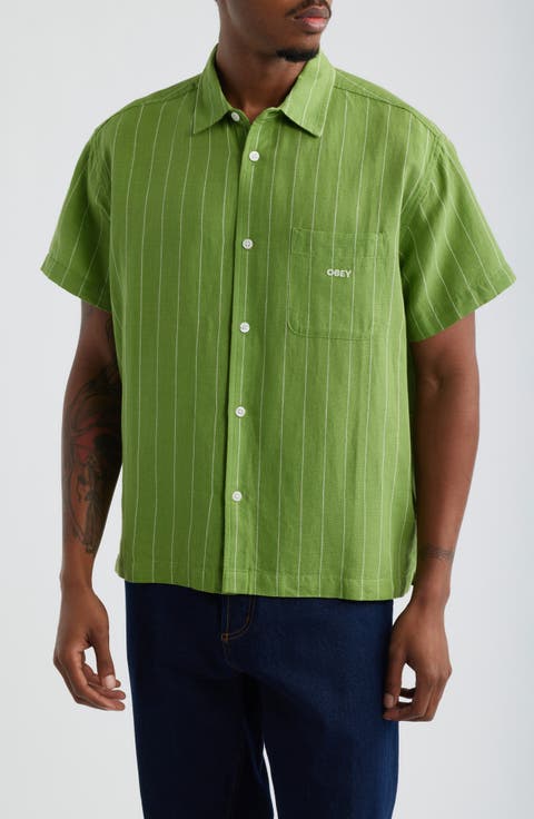 Joe Stripe Short Sleeve Button-Up Shirt