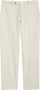 Peter Millar Harker Flat Front Light Tan Wool & Cotton Mélange Dress Pants