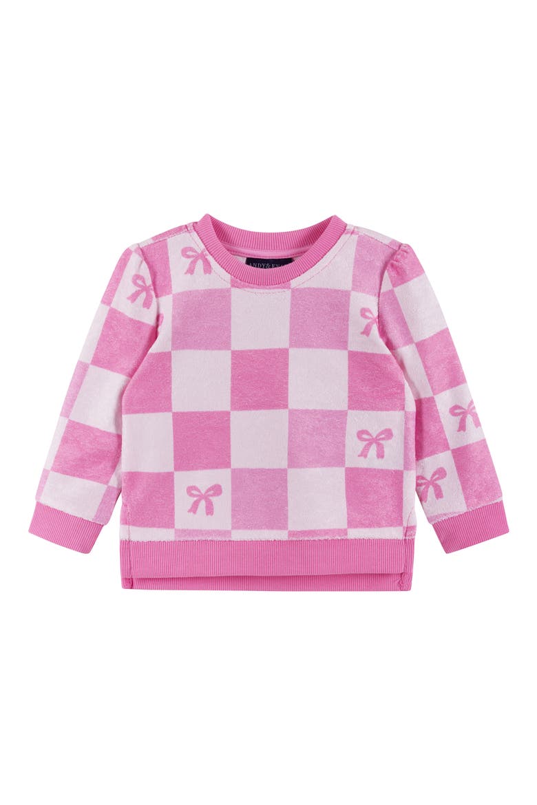 Metallic Check Top & Shorts Set, Alternate, color, CHECKERED BOW
