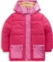 Mini Boden Kids' Metallic Puffer Jacket