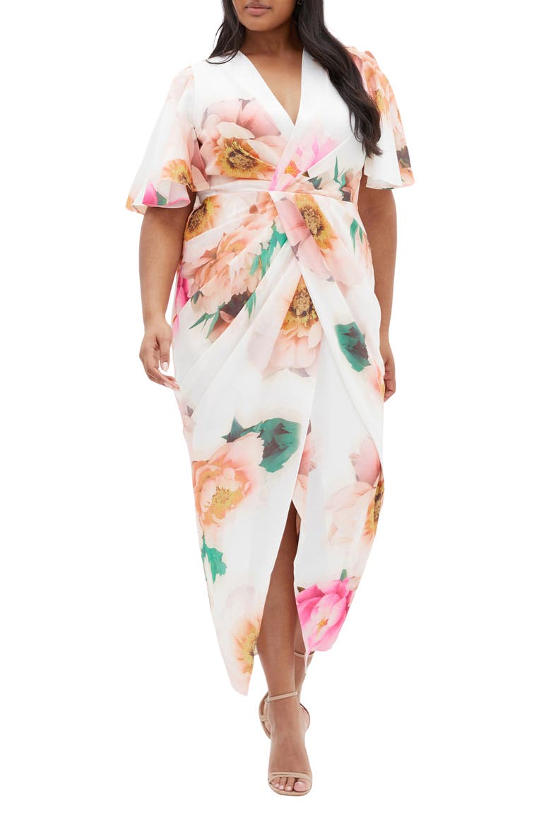Braelynn Floral Print Maxi Dress, Main, color, GARDEN PARTY