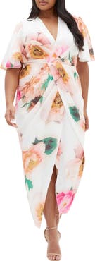 City Chic Braelynn Floral Print Maxi Dress