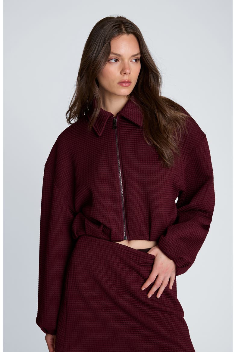Cropped Bomber Jacket, Alternate, color, SUGAR BEET