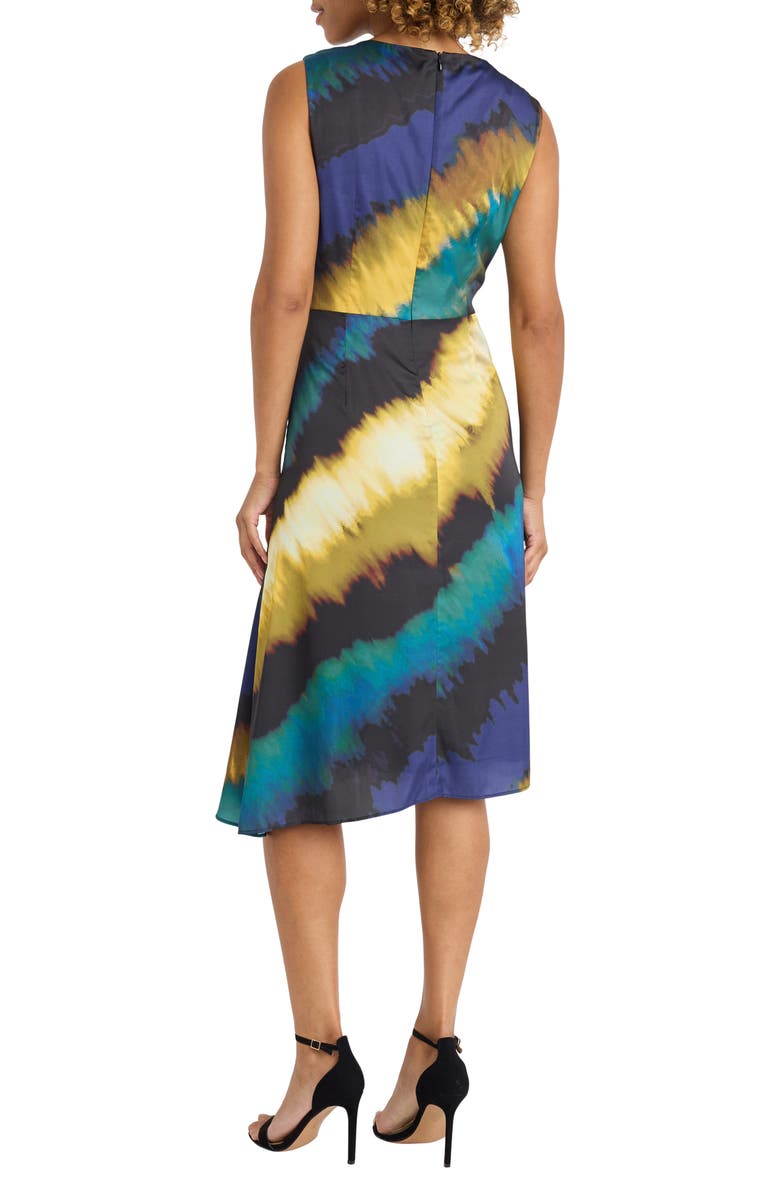 Maggy London Ruched Asymmetric Hem Midi Dress, Alternate, color, 