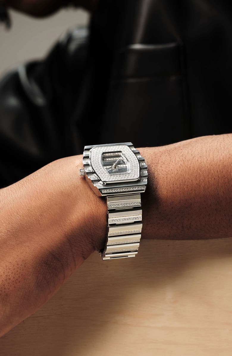 JBW Echelon Bracelet Strap Watch, 34mm, Alternate, color, Stainless Steel