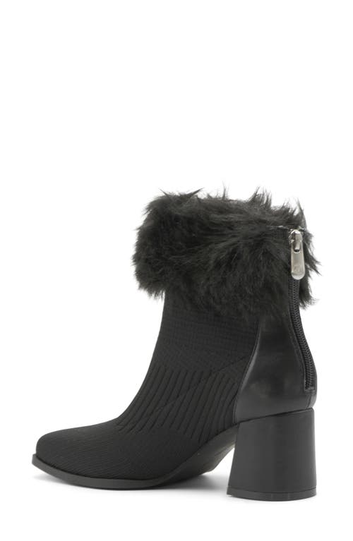 Adrienne Vittadini Jalo Faux Fur Cuff Bootie In Black