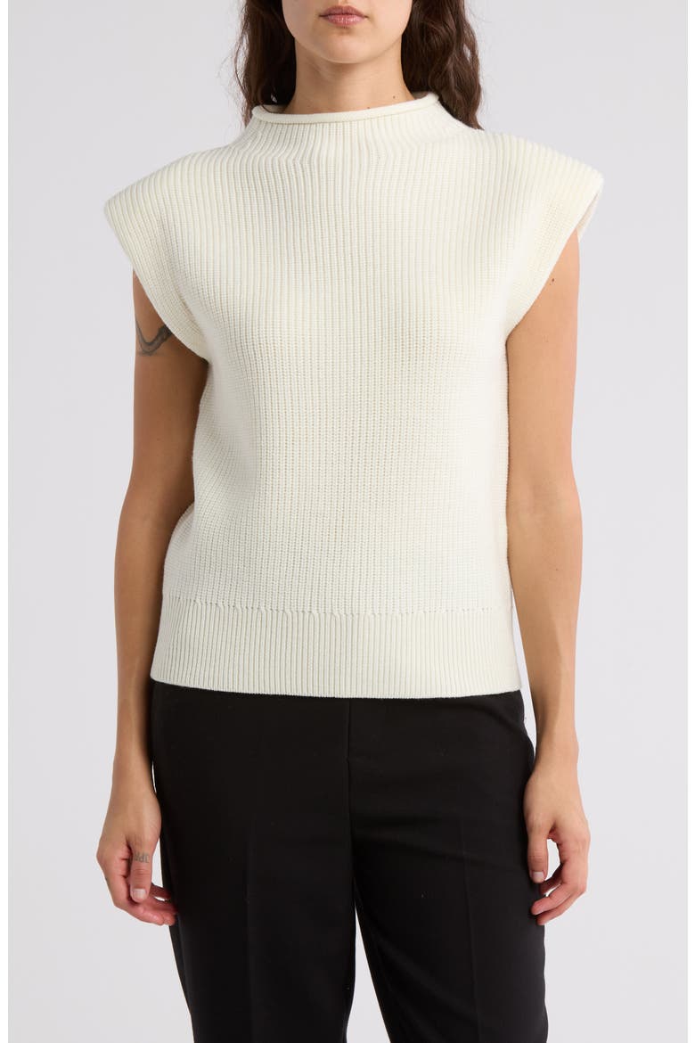Judson Cap Sleeve Merino Wool Sweater, Main, color, PARCHMENT