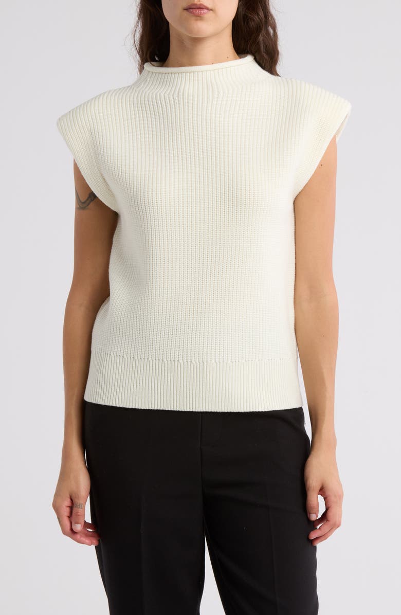 Trina Turk Judson Cap Sleeve Merino Wool Sweater, Main, color,