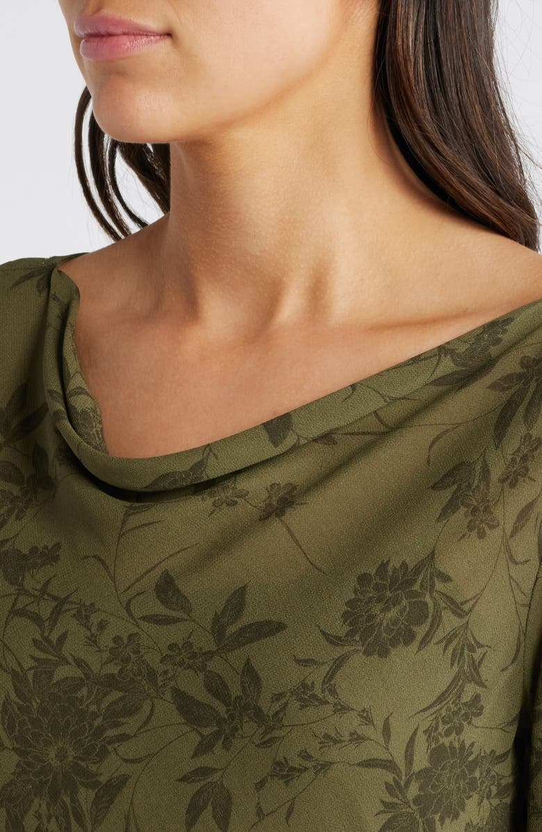 WAYF Cassandra Floral Long Sleeve Midi Dress, Alternate, color, 