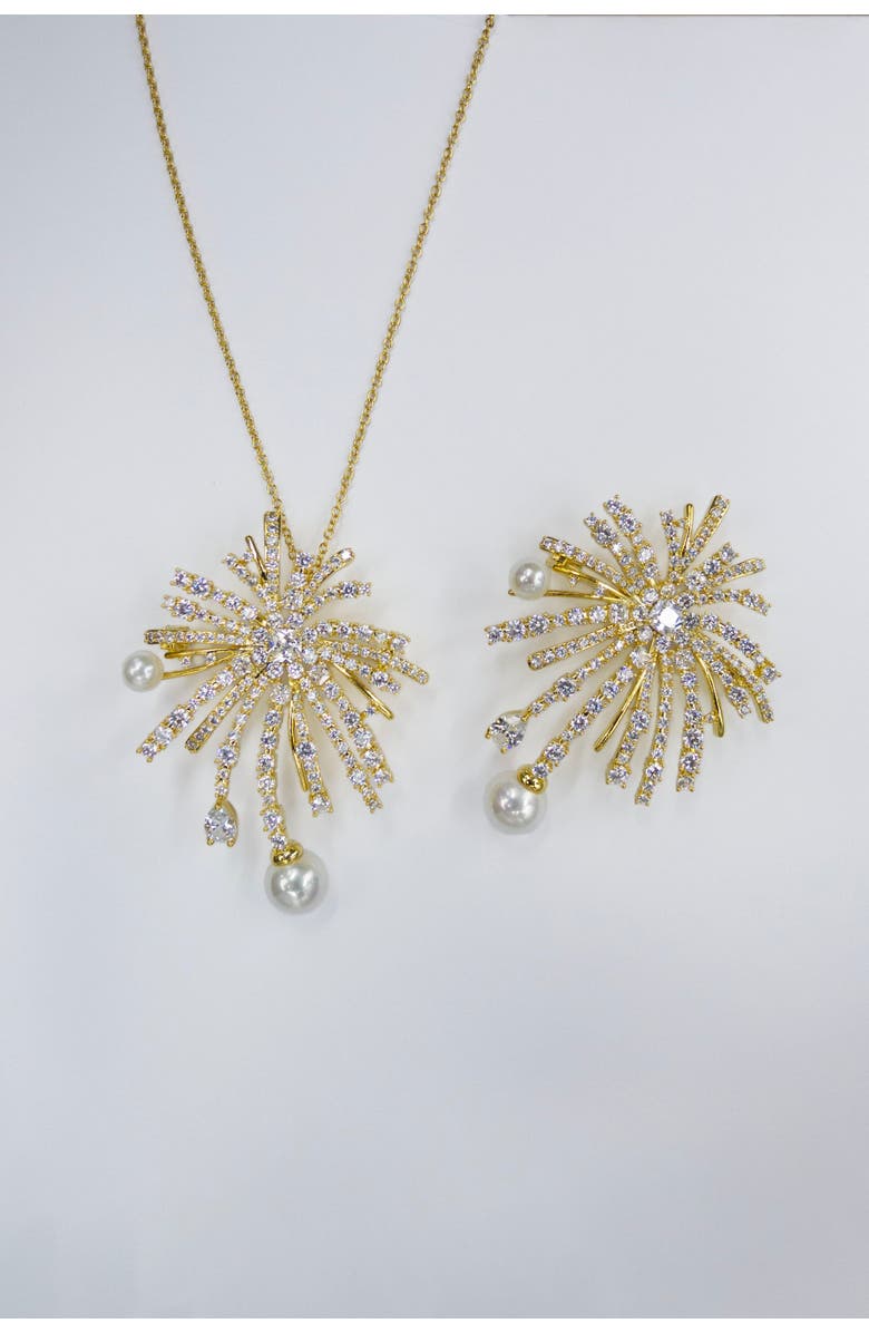 Classicharms Pavé Firework Multi Way Brooch Pendant, Main, color, 