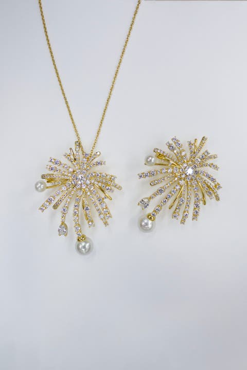 Pavé Firework Multi Way Brooch Pendant