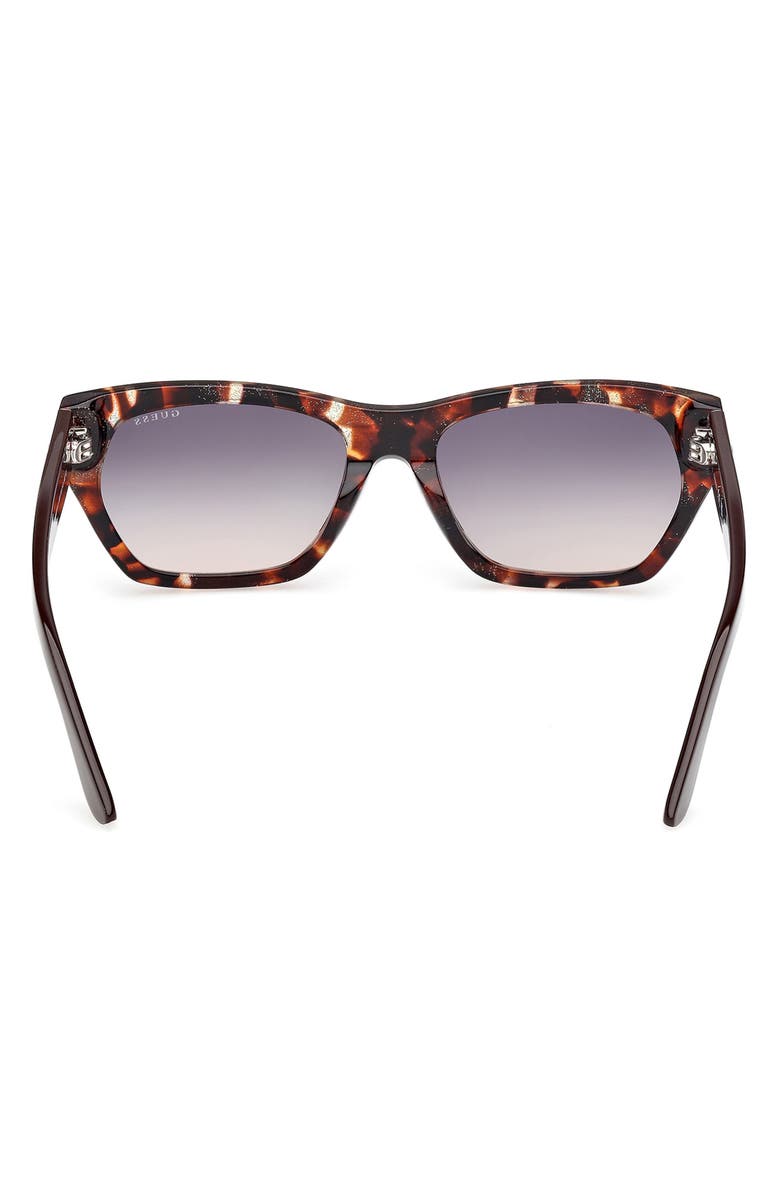 GUESS Geometric Sunglasses, Alternate, color, Dark Havana / Gradient Smoke