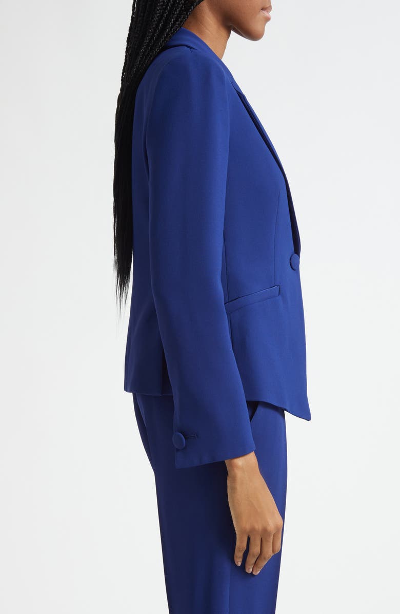 Emporio Armani Essential One-Button Blazer, Alternate, color, Solid Medium Blue