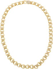 BY ADINA EDEN CZ Pave Link Tennis Necklace