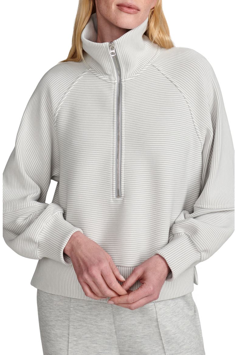 Milano Half-Zip Sweatshirt, Main, color, MIRAGE GREY/ SNOW WHITE
