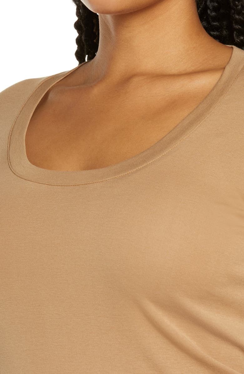 Vince Scoop Neck Pima Cotton Top, Alternate, color, 