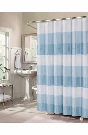 DAINTY HOME Shades Ombré Waffle Texture Shower Curtain