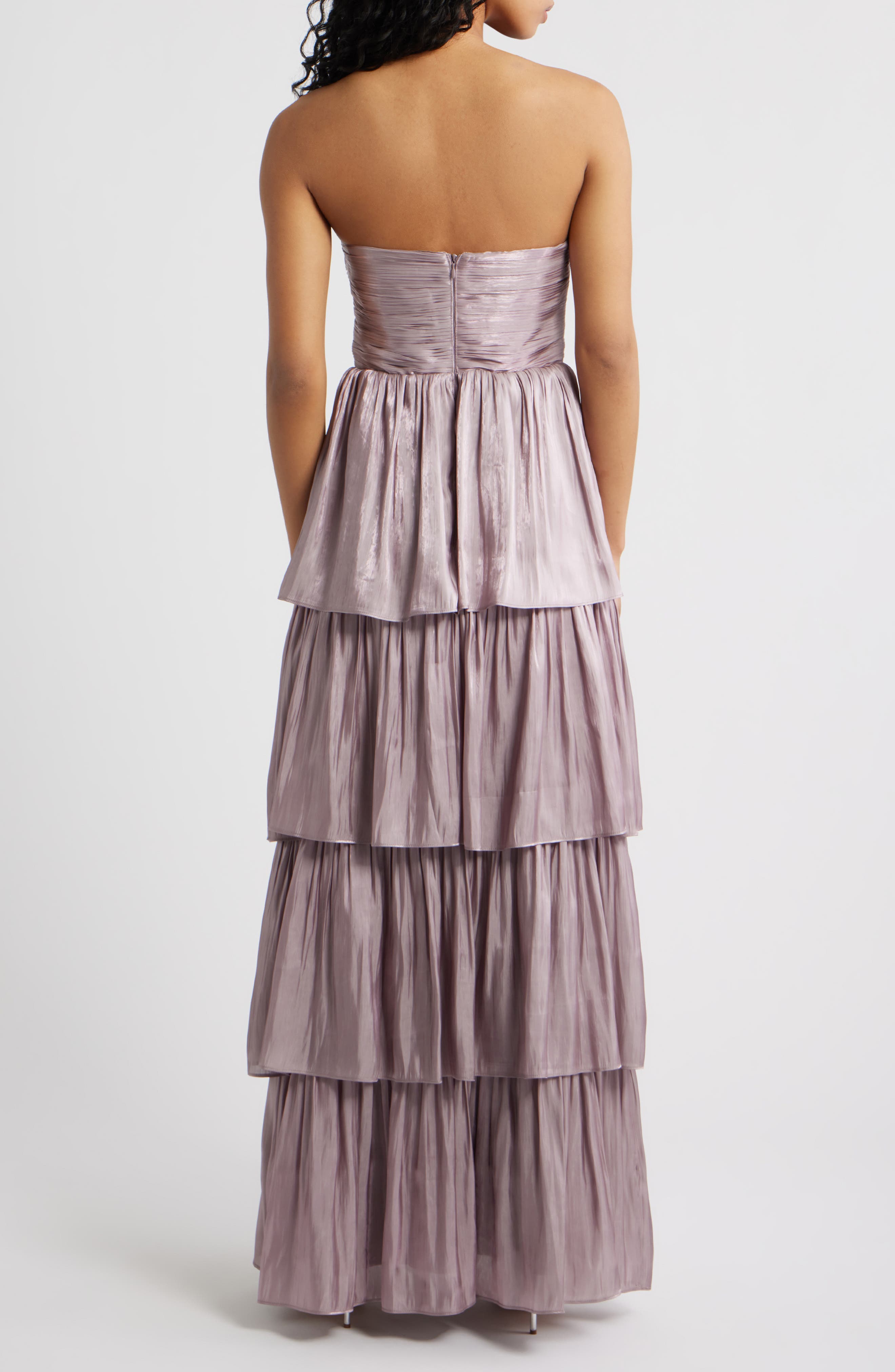Bella Tiered Strapless Gown - image 2