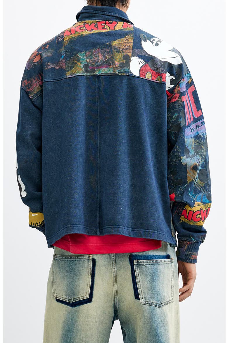 Mickey Collage Sweatshirt, Alternate, color, NAVY BLUE