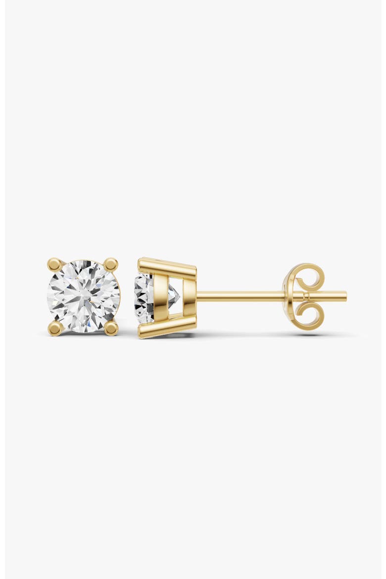 14K Gold 0.75 ct Round Studs Earrings, Alternate, color, Yellow Gold