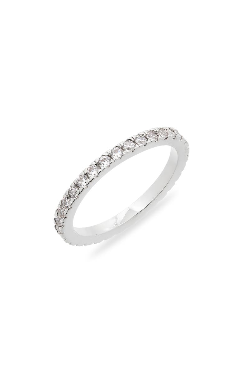 THE SIS KISS Eternity Band Ring, Main, color, Silver