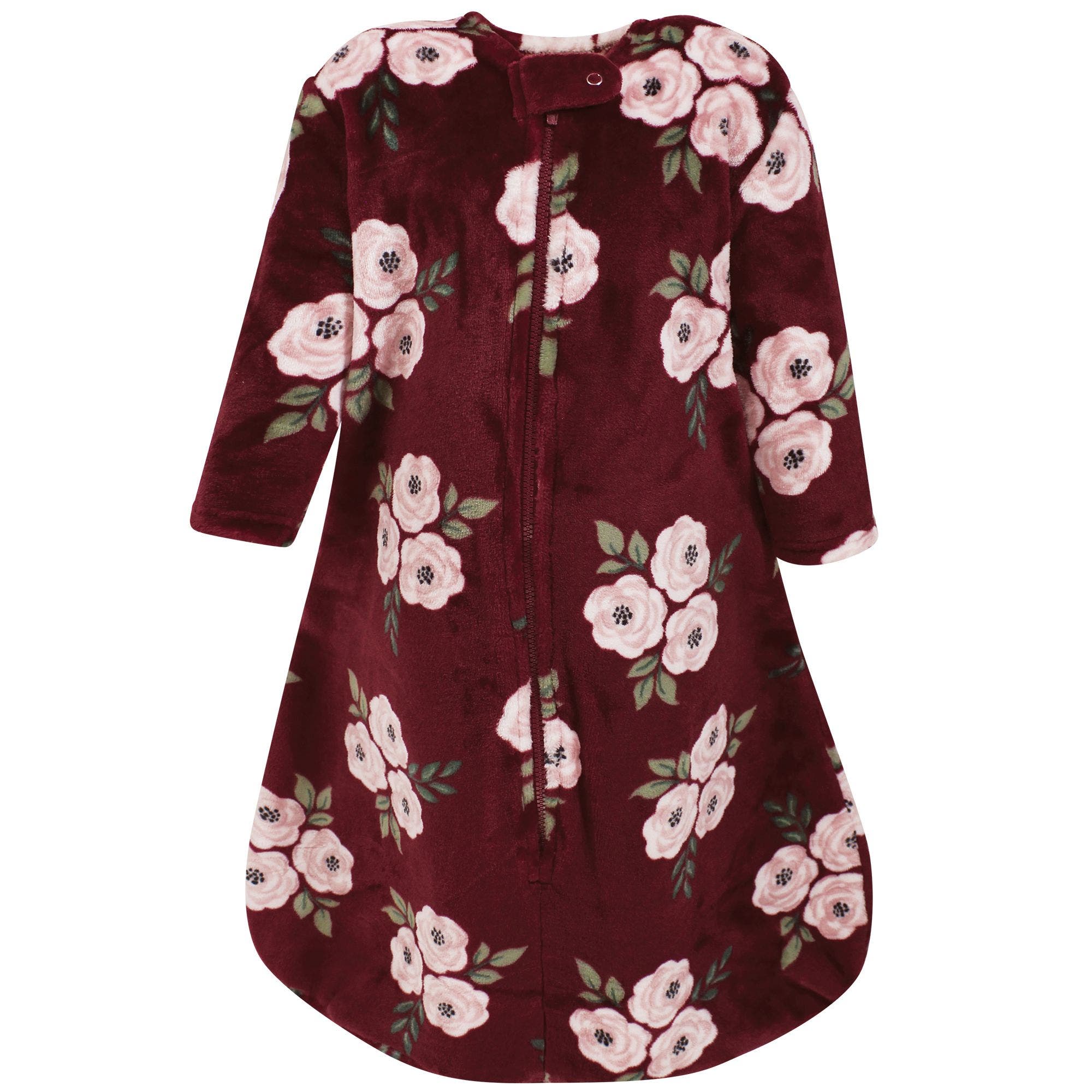 Burgundy Floral Long-Sleeve