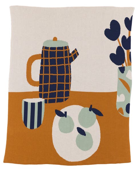 Breakfast Knit Throw Blanket