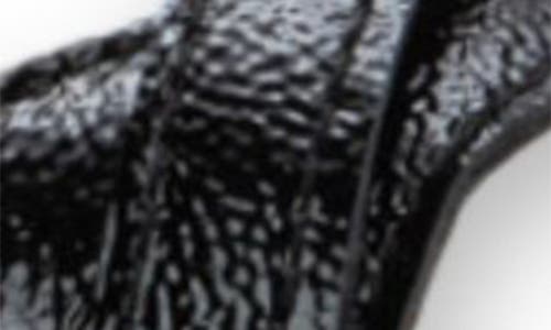 Naot Limit Slingback Sandal In Black Crinkle Patent Leather