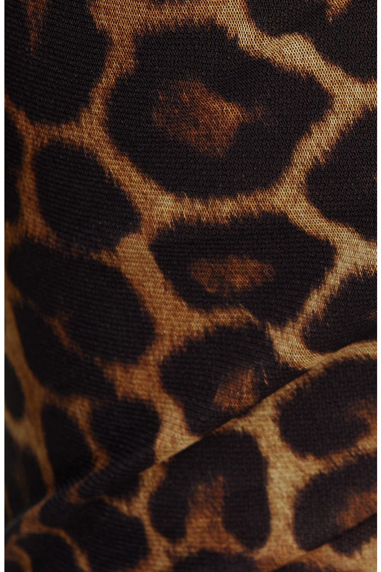 Leopard Print Long Sleeve Cocktail Dress, Alternate, color, LEOPARD PRINT