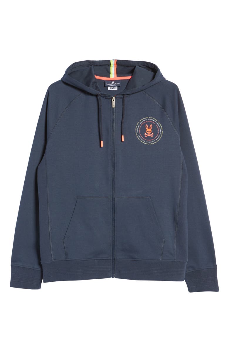 Psycho Bunny Ovington Zip-Up Hoodie, Alternate, color,