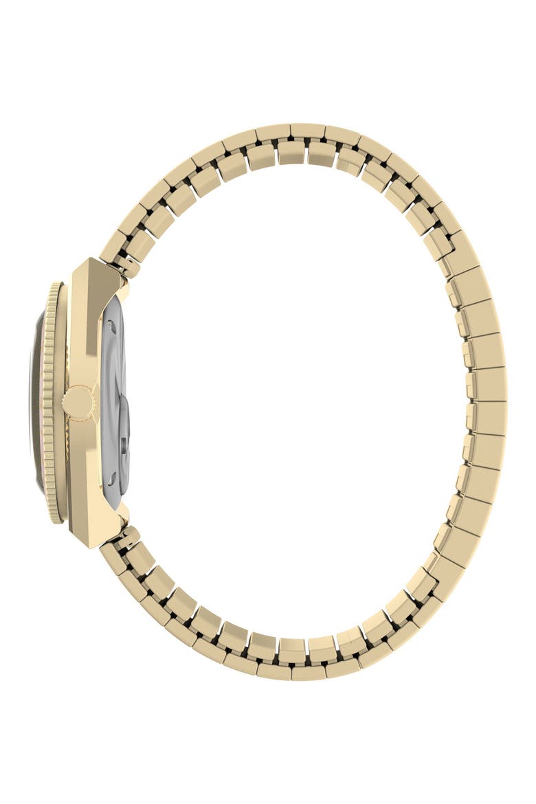 Q Timex® Mini 30mm Stainless Steel Expansion Band Watch, Alternate, color, PINK/ GOLD-TONE
