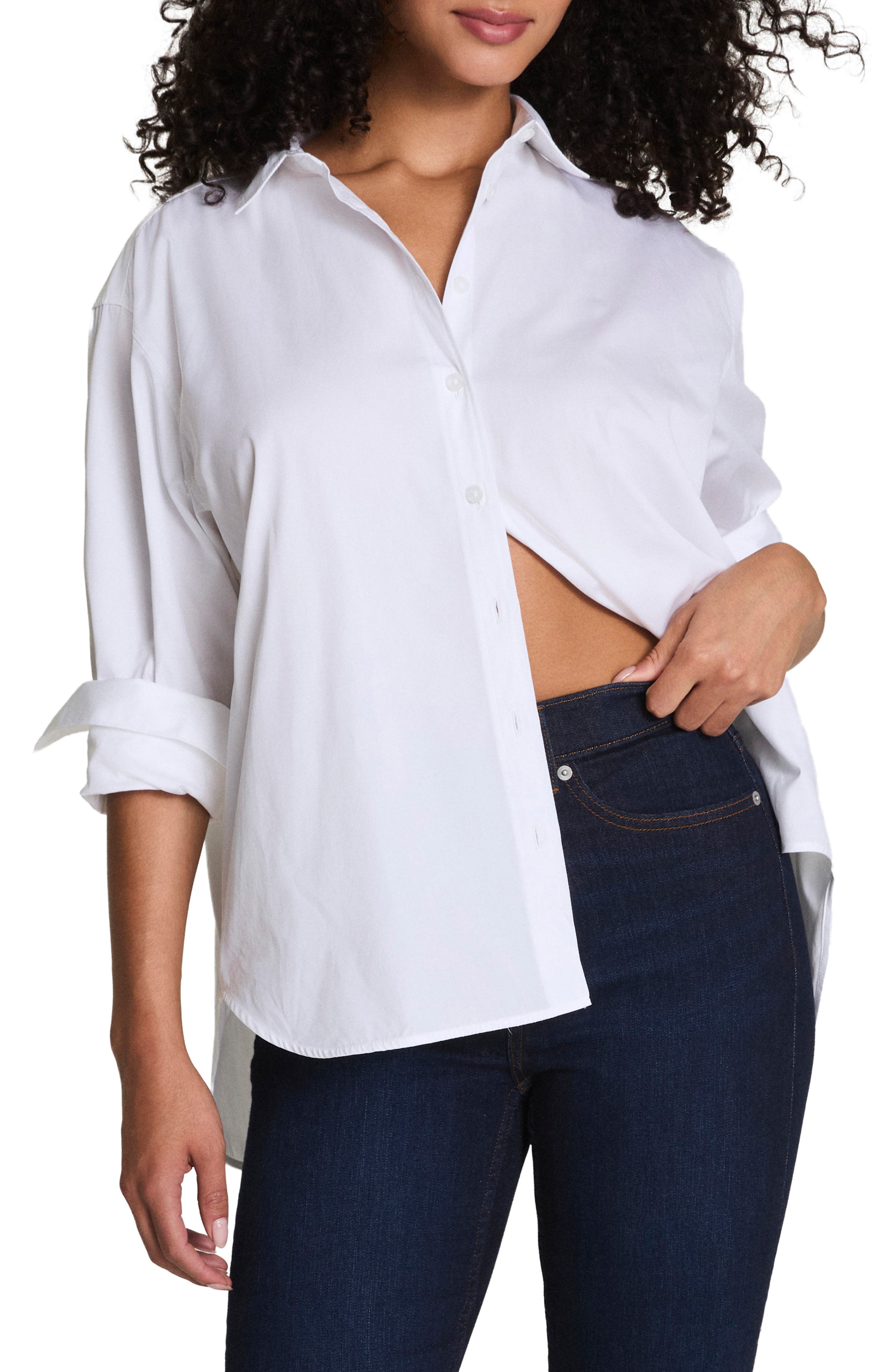 Relaxed Fit Poplin Button-Up Shirt - image 3