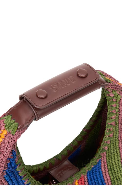 Staud Moon Crocheted Raffia Bag In Green