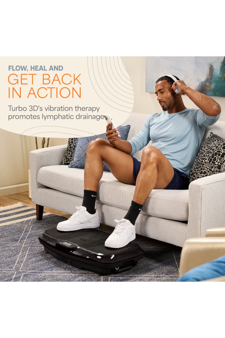 Turbo 3D Vibration Plate Exercise Machine with Magnetic Acupoints, Alternate, color, Black