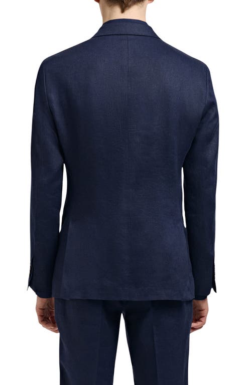 Mango Slim Fit Linen Sport Coat In Dark Navy