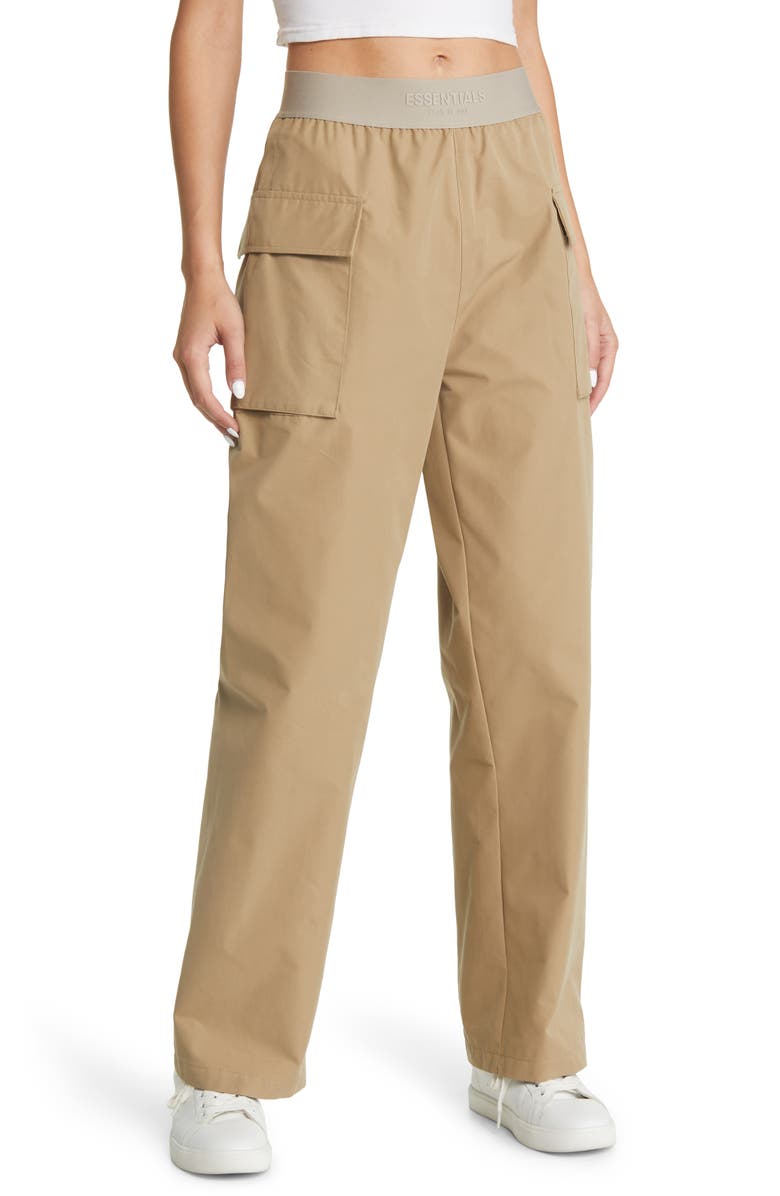 Fear of God Essentials Straight Leg Cotton Blend Cargo Pants, Main, color,
