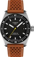 Tissot PR516 Powermatic 80 Automatic Leather Strap Watch, 38mm