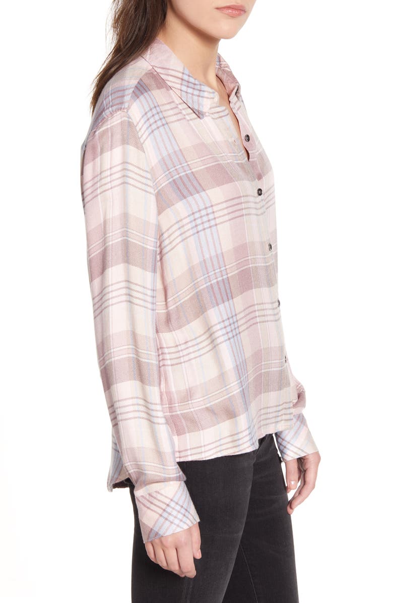 Splendid Sanctuary Plaid Button-Up Shirt, Alternate, color, 