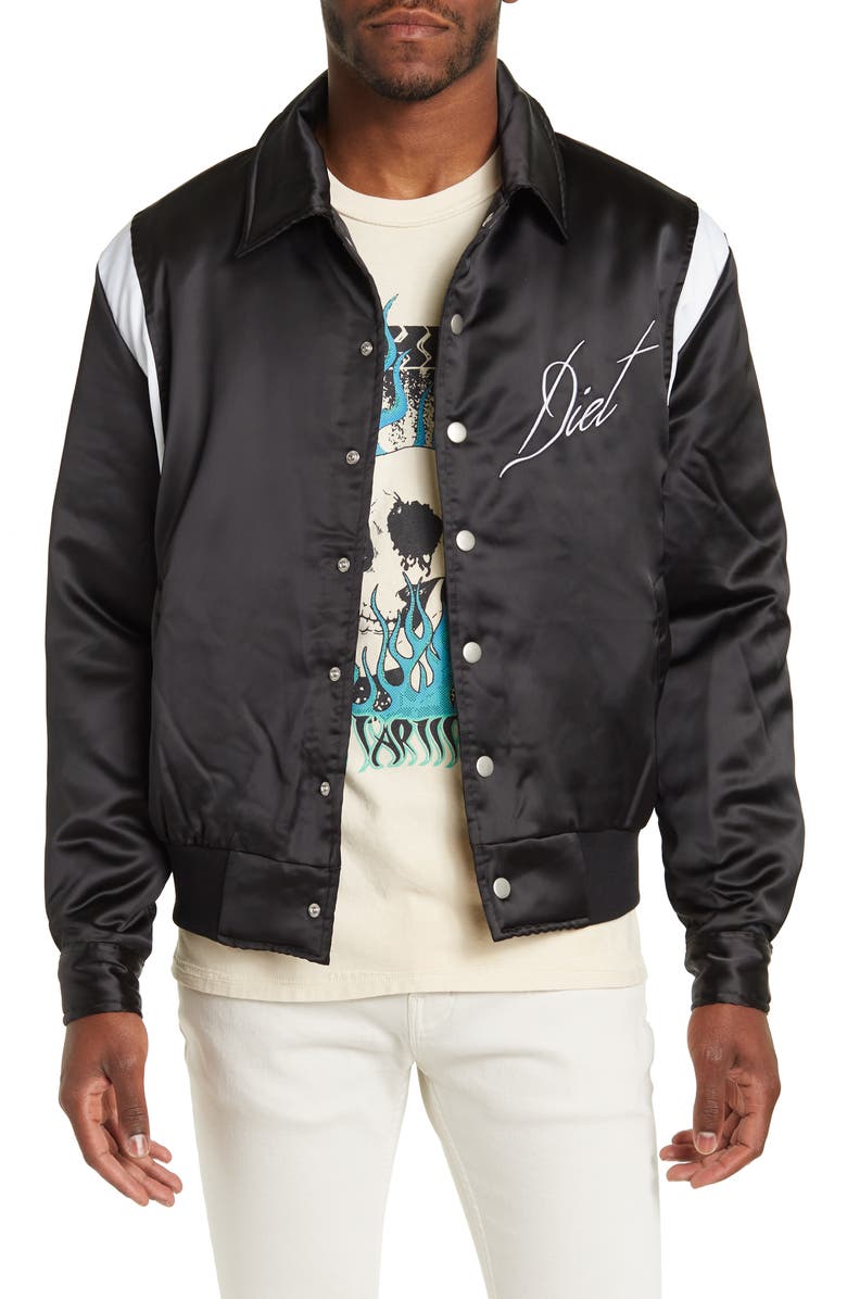 DIET STARTS MONDAY Satin Jacket, Main, color,