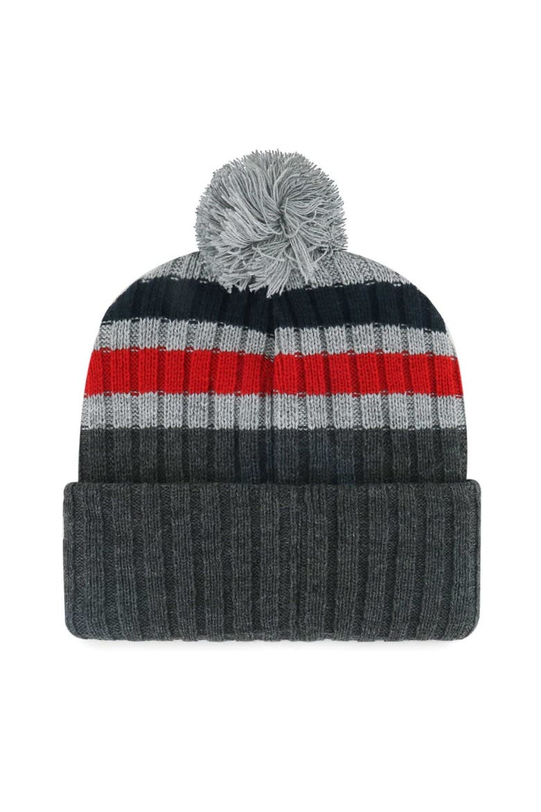 Men's '47 Gray St. Louis Cardinals Stack Cuffed Knit Hat with Pom, Alternate, color, Gray