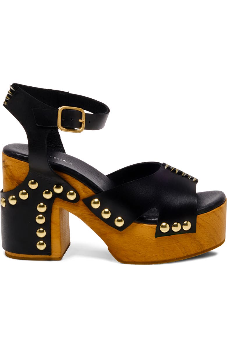 Free People Cecily Ankle Strap Platform Sandal, Alternate, color, Black