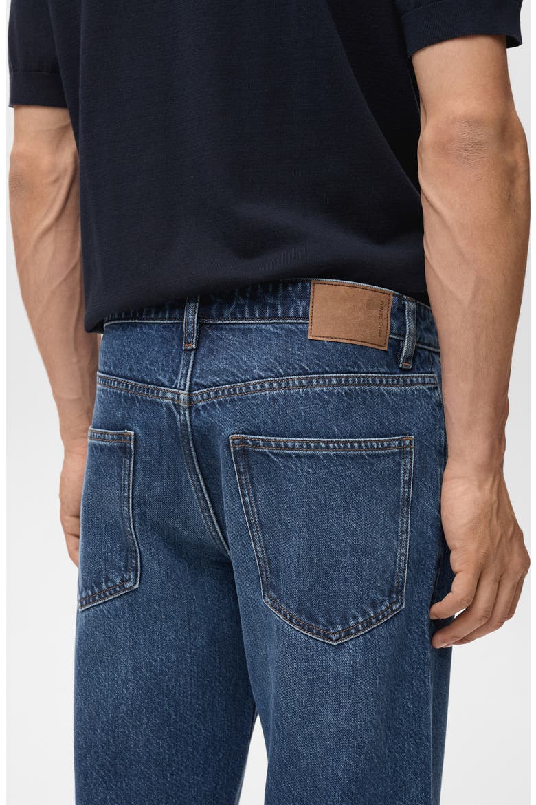 Crop Tapered Jeans, Alternate, color, DARK BLUE