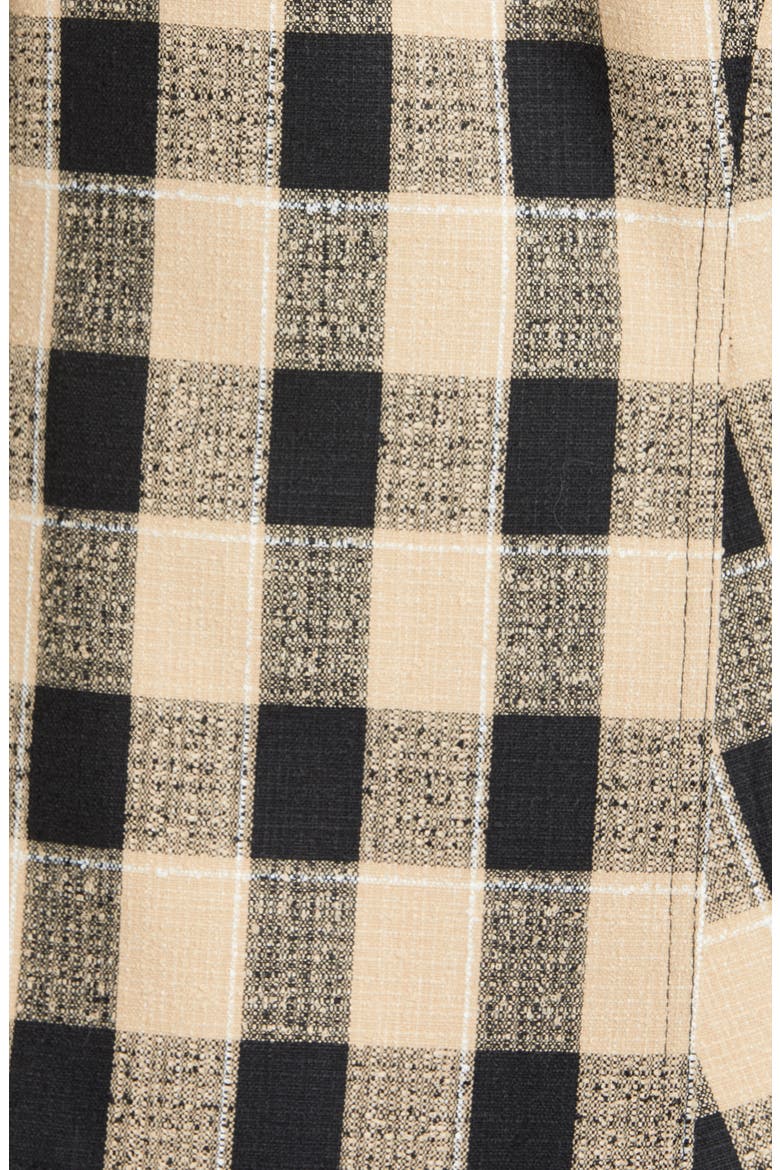 Duchess Plaid Cutaway Blazer, Alternate, color, BLACK/ TAN CHECK