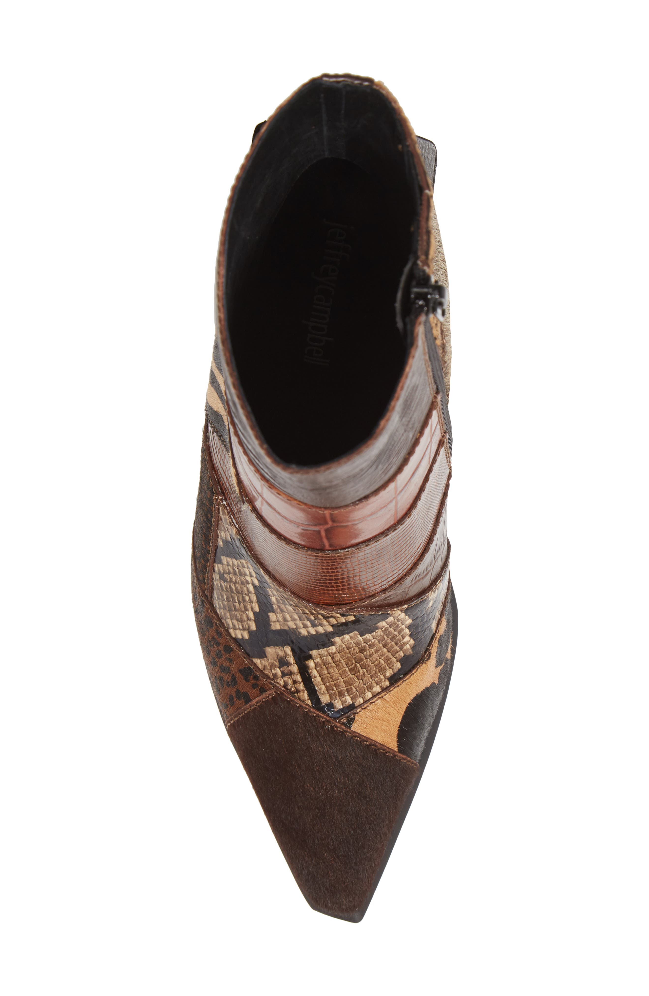 La-Siren Mixed Media Bootie, Alternate, color, TAN EXOTIC MULTI
